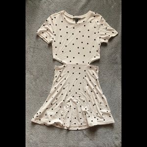 polka dot cutout dress
